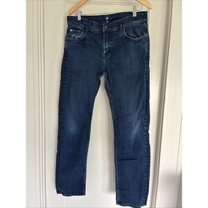 7 For All Mankind Standard Jeans Mens 34x32* Blue Straight Stretch Denim